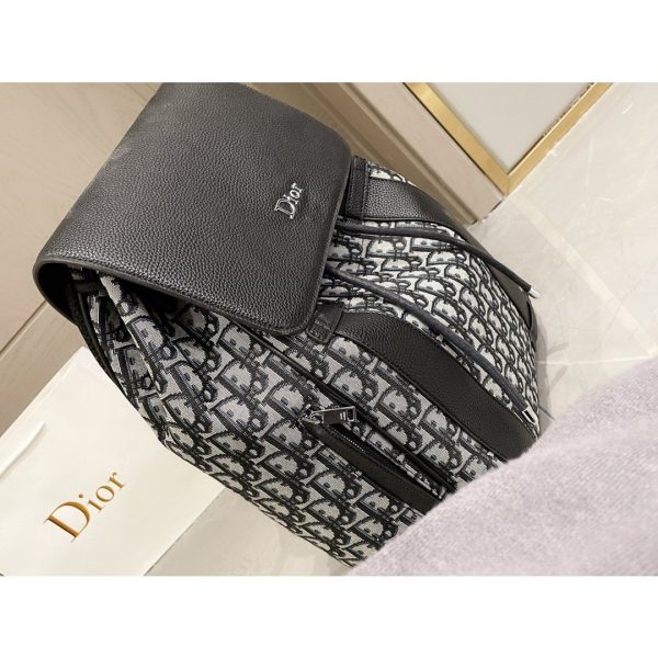 Dior Motion Backpack Beige And Black Dior Oblique