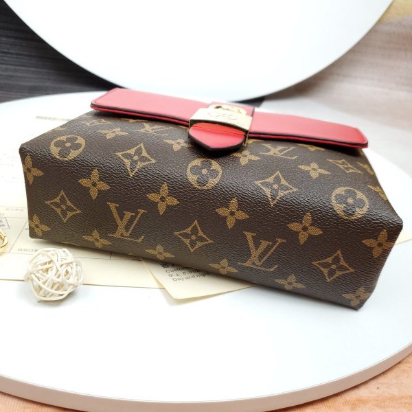 LOUIS VUITTON LOCKY BB MONOGRAM CANVAS COQUELICOT HANDBAG