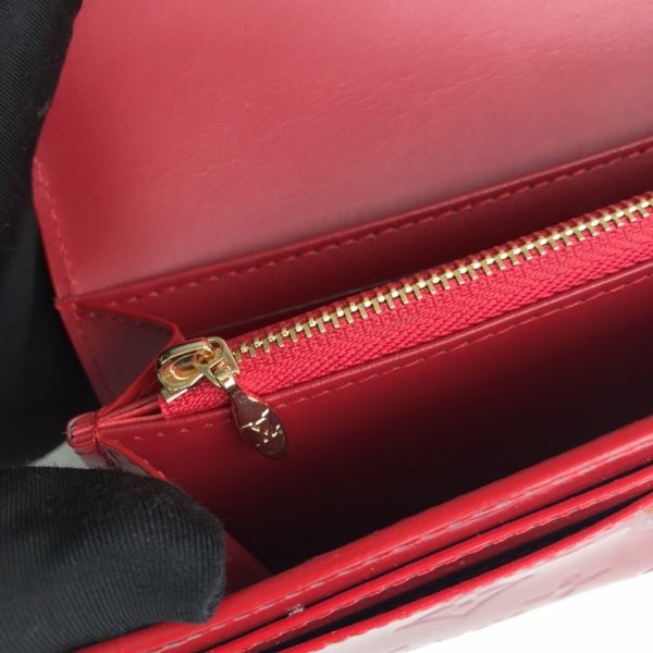 Louis Vuitton Lv wallet patent monogram red