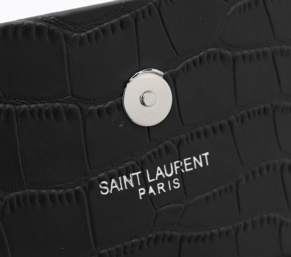 Saint Laurent Kate Medium Tassel Shoulder Bag Women in Crocodile-Embossed Leather
