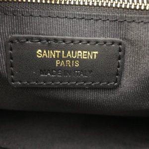 Saint Laurent Women Monogram Embossed Leather Clutch
