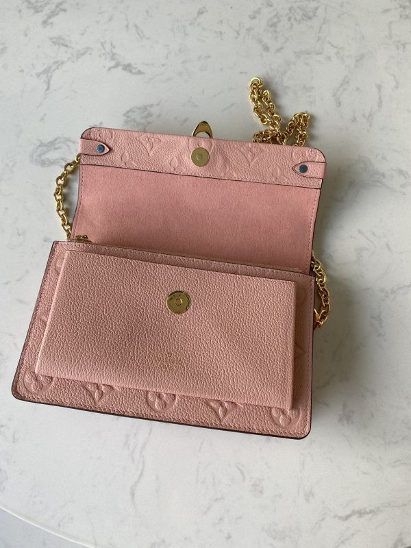 Louis Vuitton Vavin Chain Wallet Monogram Empreinte Rose Poudre