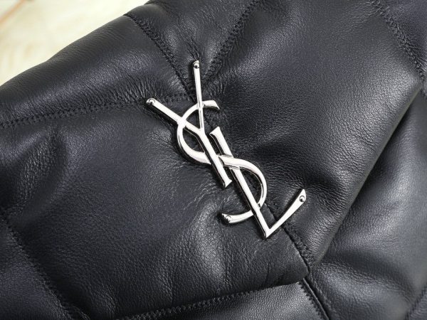 YSL SAINT LAURENT PUFFER MEDIUM CHAIN BAG IN QUILTED LAMBSKIN SUPER