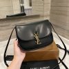 SAINT LAURENT  Smooth Calfskin Classic Monogram Small Kaia Satchel Black