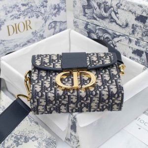 Dior 30 Montaigne Bag Blue Dior Oblique Jacquard Women