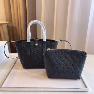 Guccissima Leather Jackie Handbag 145817 Black