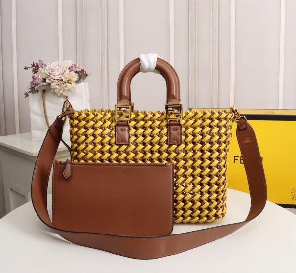 FENDI Handbags T. Leather Yellow