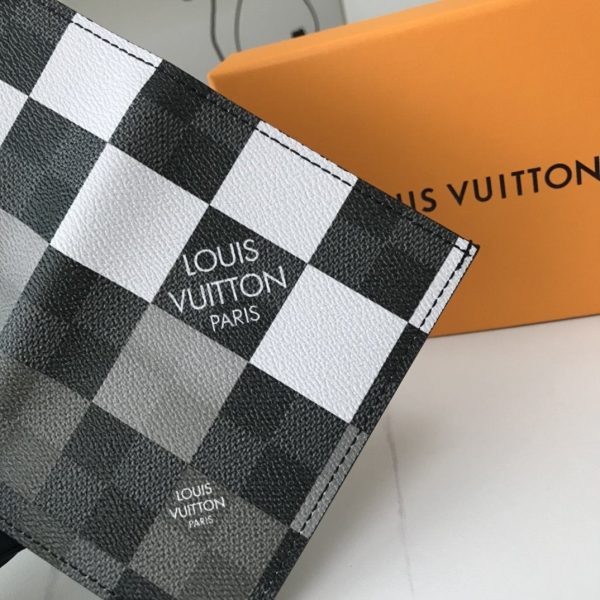 Louis Vuitton Damier Graphite Giant White Monogram Logo Pocket Organizer