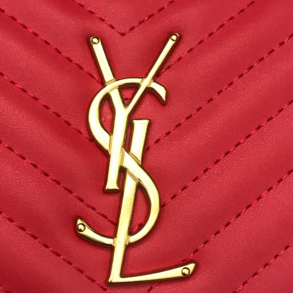 LOU CAMERA 23 RED LAMBSKIN GOLD HARDWARE