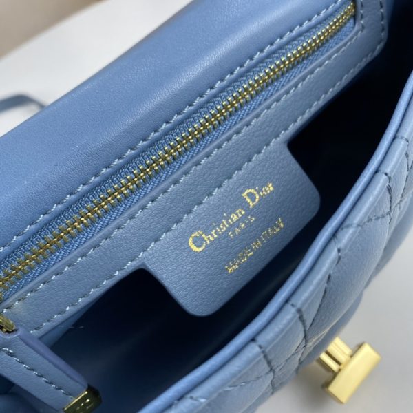 Dior Medium Dior Caro Bag Cloud Blue Supple Cannage Calfskin Women