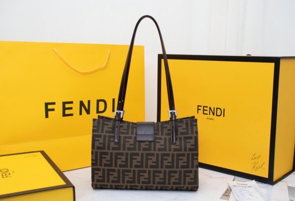 Fendi Zucca Canvas Mamma Hand Bag