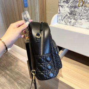 Dior Small backpack Black Cannage Lambskin