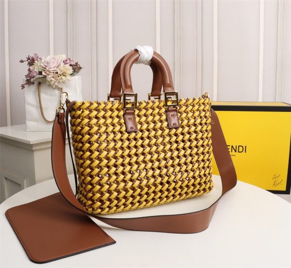 FENDI Handbags T. Leather Yellow