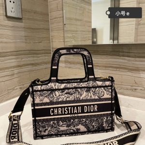 East-West Dior Book Tote with strap