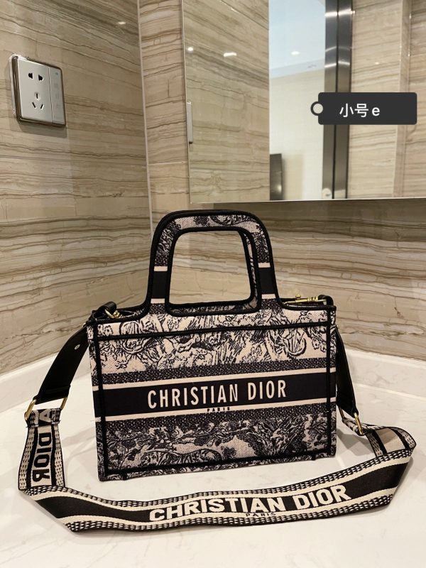 East-West Dior Book Tote with strap
