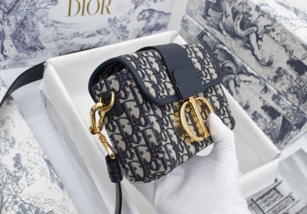 Dior 30 Montaigne Bag Blue Dior Oblique Jacquard Women