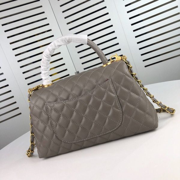 Chanel Coco Bag Quilted Caviar With Lizard Blue