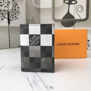 Louis Vuitton Damier Graphite Giant White Monogram Logo Pocket Organizer