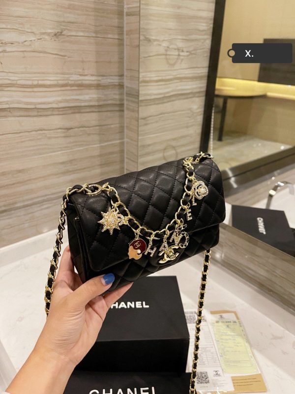Chanel Seasonal Mini Rectangle Black Lambskin