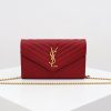 Saint Laurent YSL Red Chain Wallet