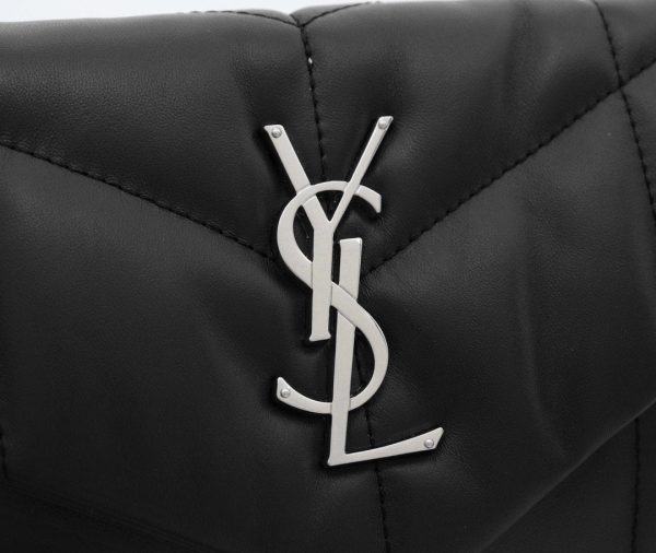 Saint Laurent Loulou Puffer Black Leather