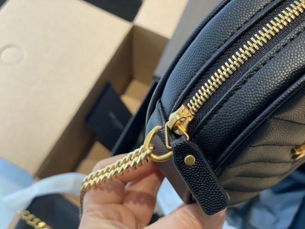 Saint Laurent Vinyle round camera bag