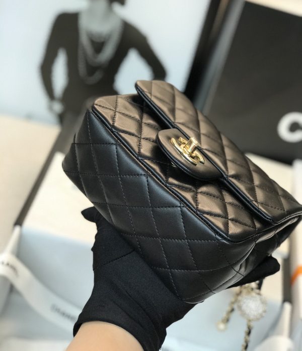 Chanel Classic Mini Square Black Lambskin