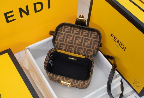 Fendi Zucca Vanity Bag – Brown – Crossbody Bags