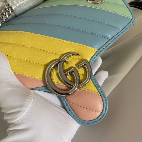 Gucci Marmont Shoulder Bag GG Small Pastel Multicolor