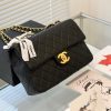 Chanel Classic Flap Bag Medium Black Gold