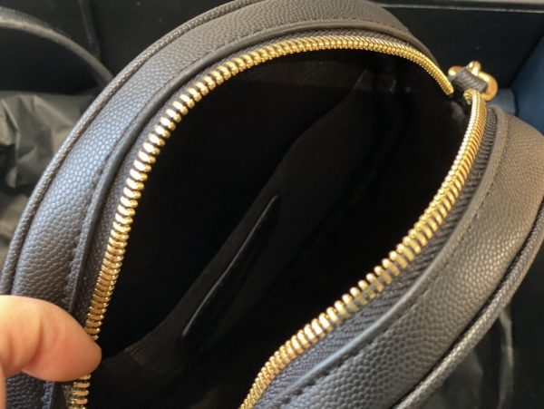 Saint Laurent Vinyle round camera bag