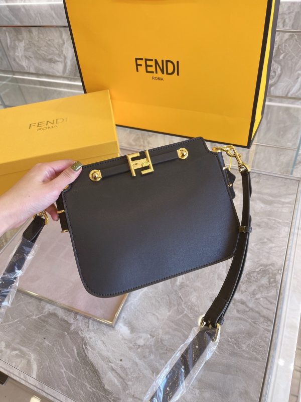 Fendi Touch Leather Shoulder Bag