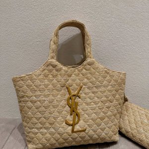 Women Saint Laurent Icare Maxi Shopping Bag In Quilted Lambskin