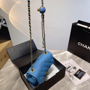 Chanel Flap Bag Pearl Crush Denim – Blue Denim