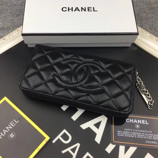Chanel Lambskin Quilted Wallet On Chain