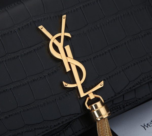 Saint Laurent Cassandre Matelasse Leather Wallet On Chain