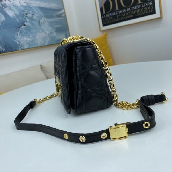 Dior Small Dior Caro Bag Black Supple Cannage Calfskin Women