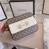 Gucci Horsebit 1955 Small Shoulder Bag GG Canvas White