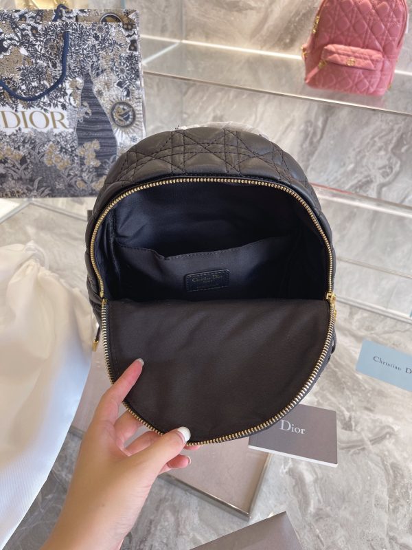 Dior Small backpack Black Cannage Lambskin