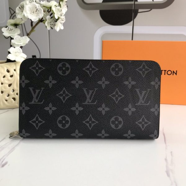 Louis Vuitton Monogram Eclipse Zippy XL Wallet-M61698-VNLV112