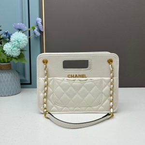 CHANEL A Real Catch Flap Bag White Sold Out