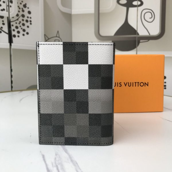 Louis Vuitton Damier Graphite Giant White Monogram Logo Pocket Organizer