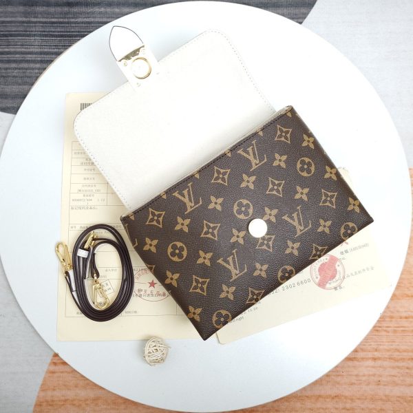 LOUIS VUITTON LOCKY BB MONOGRAM CANVAS COQUELICOT HANDBAG