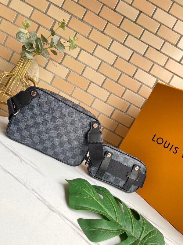 LV DAMIER GRAPHITE AMBLER CLUTCH/BUMBAG