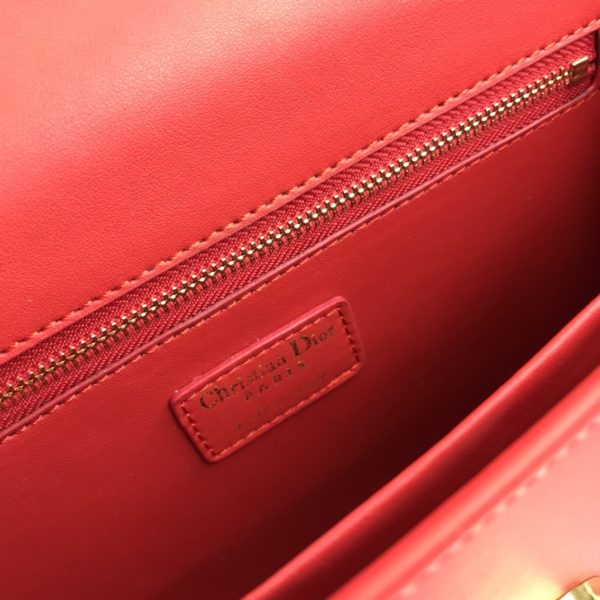 Dior Red Leather 30 Montaigne Shoulder Bag