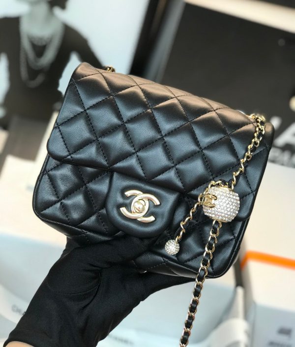 Chanel Classic Mini Square Black Lambskin