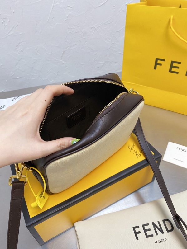 Fendi Camera Case Monogram Leather / Canvas