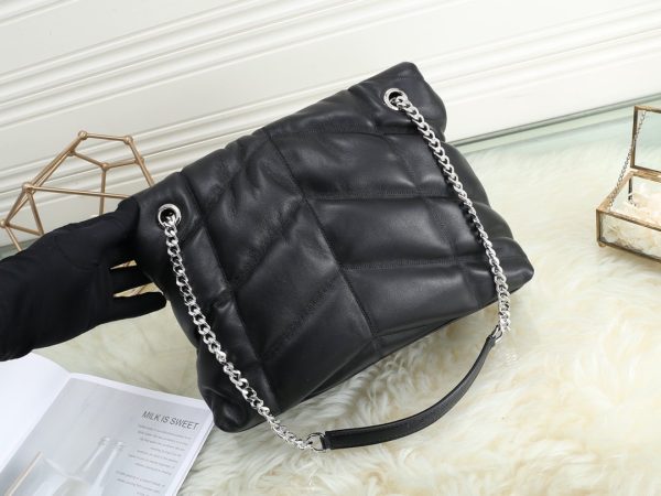 YSL SAINT LAURENT PUFFER MEDIUM CHAIN BAG IN QUILTED