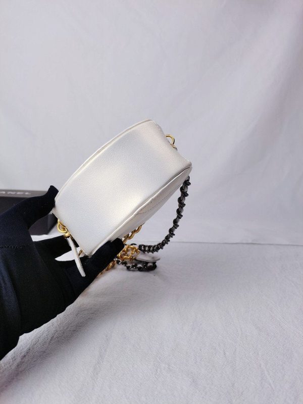 Chanel 19 Round White leather crossbody bag