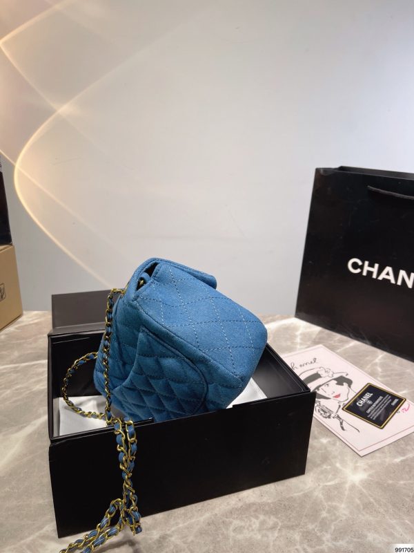 Chanel Flap Bag Pearl Crush Denim – Blue Denim